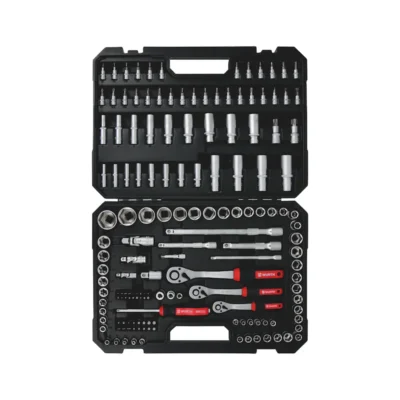 Zestaw kluczy nasadowych 1/4+3/8+1/2 cala 154 elem.